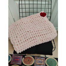 Dodemert Home Alize Puffy El Örmesi Pembe Bebek Battaniyesi ( 90 x 90 )