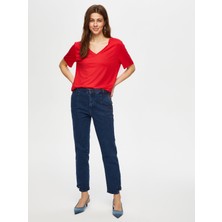 Faik Sönmez V Yaka Kısa Kol  T-Shırt 001