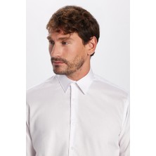 Tudors Regular Fit Beyaz Non-Iron Pamuklu Doğa Dostu Ekoteks Belgeli Ütü Gerektirmez Gömlek
