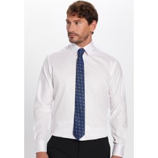 Tudors Regular Fit Beyaz Non-Iron Pamuklu Doğa Dostu Ekoteks Belgeli Ütü Gerektirmez Gömlek