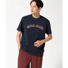 Guess Jeans Guess Erkek Lacivert T-Shirt Yüksek Kalite Pamuk