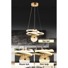 Istanbul Avize Diana Ledli Üç Renk Gold Lüx Modern Avize