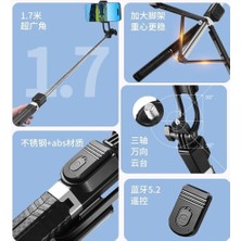 3in1 Bluetooth Kumandalı Ayaklı Selfie Çubuğu Tripod 170 cm Kompakt Tasarım