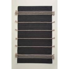 Ecocotton Karnella Antrasit  Organik Pamuk Banyo Paspası 60 x 100  cm