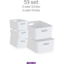 Freezer Box 5’li Buzdolabı Saklama Kabı 9,5 Lt – 3.5 Lt Düzenleyici Kutu, Organizer, Storage