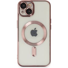 Newface Apple iPhone 15 Kılıf Kross Magneticsafe Kapak - Rose 11