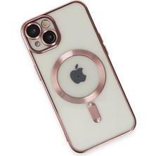 Newface Apple iPhone 15 Kılıf Kross Magneticsafe Kapak - Rose 11