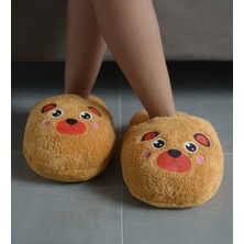 Pabtex Sevimli Hayvan Desenli Salaş Boyut Pelüş Terlik