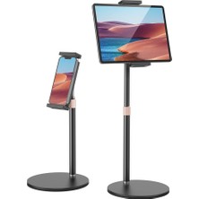 Masaüstü Metal Telefon ve Tablet Tutucu Stand Açı ve Yükseklik Ayarlı Stand