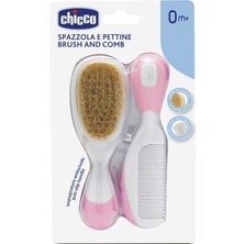 Chicco 3'lü Saç Açıcı Sprey & Fırça Tarak Seti Pembe & Su Bazlı Parfüm