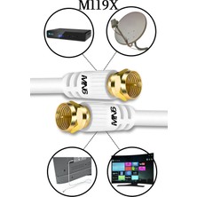 MN6 M119X 3 Metre Anten Kablosu/hazır Altın Uç F Konnektör-4k/çanak Anten Kablosu-Rg6 U6 Anten Kablosu