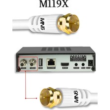 MN6 M119X 5 Metre Anten Kablosu/hazır Altın Uç F Konnektör-4k/çanak Anten Kablosu-Rg6 U6 Anten Kablosu