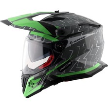Axor X-Cross Flash Dual Vısor Helmet - Dull Cool Grey Green