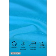 Anılsan 6’li  Pamuk Kumaş Peçete Açık Mavi 50 x 50 cm   cm  Mutfak Bezi Sofra Sunum Servis Peçetesi