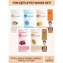 Dermal Ton Eşitleyici Pirinç Beyaz Şeftali Pancar Yulaf Özlü Maske Seti 23GR x 5ADET