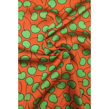 Sardo Kumaş Meyve Desenli Dijital Baskılı Şifon Saten Kumaş / En 1,50  cm  - Elbise , Perde ve Kırlent