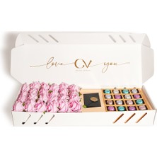 CV Chocolate Value Hediyelik Çiçekli Çikolata Kutusu