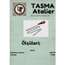 Tasma Atalier Zincirli Köpek  Gezdirme Aparatı 4mm-140cm