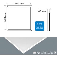 Inoled 60X60 cm Backlıght Sıva Üstü LED Panel 40WATT - Lumıa 4472-03 Doğal Beyaz Işık