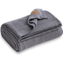 Alina %100 Organik Pamuk Nefes Alan Örtü, Örgü Koltuk Şalı, Tv Battaniyesi