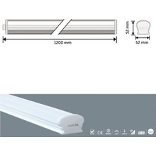 Inoled 60 Watt LED Etanj Armatür - Aspera 2916-01 Beyaz Işık