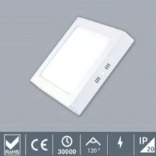 Inoled Kare Beyaz Kasa Siva Üstü LED Panel 24WATT - Volga 2762-01 Beyaz
