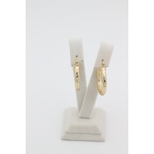 Xupıng Jewelry 14 Ayar Altın Kaplama,halka Küçük Desenli Küpe