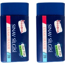 2b Sınav Silgisi 2 Adet Xxx Dust Free Ticon Toz Bırakmaz