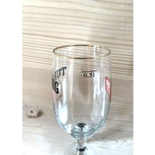 Sanat Taciri 1 Adet 0.5lt Turborg Bira Bardağı Ağız Kısmındaki Sarı Alanlarda Solmalar Var