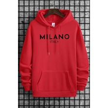 Uygun Tarz Milano Baskılı Oversize Sweatshirt