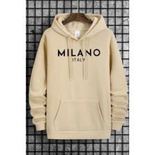 Uygun Tarz Milano Baskılı Oversize Sweatshirt