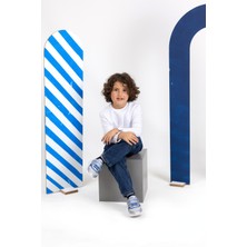 Kids A More Legend Air File Detaylı Ultra Hafif Taban Erkek Çocuk Spor Ayakkabı Saks-Metalik