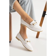 Albishoes Kadın Babet Toka Detaylı Şık Anatomik Babet Ayakkabı Rahat Taban Günlük Iş Ofis Babet