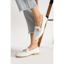Albishoes Kadın Babet Toka Detaylı Şık Anatomik Babet Ayakkabı Rahat Taban Günlük Iş Ofis Babet
