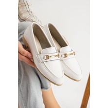 Albishoes Kadın Babet Toka Detaylı Şık Anatomik Babet Ayakkabı Rahat Taban Günlük Iş Ofis Babet