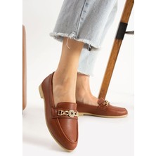 Albishoes Kadın Babet Toka Detaylı Şık Anatomik Günlük Ayakkabı Rahat Taban Günlük Iş Ofis Babet