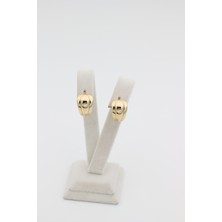 Xupıng Jewelry 14 Ayar Altın Kaplama, Şerit Kesim V Küpe