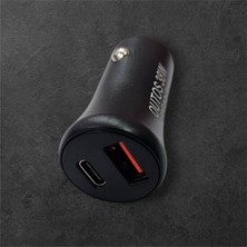 Outos USB ve Type-C Çıkışlı 38 Watt Qc Hızlı Şarj Destekli Araç Şarjı