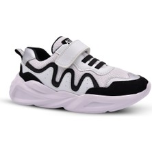 Kids A More London Air File Detaylı Ultra Hafif Taban Kız Çocuk Spor Ayakkabı Beyaz