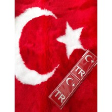 Merlins Kırmızı Peluş Torpido Örtüsü ve Düz Direksiyon Kılıfı ve Oto Aksesuar Seti 2