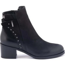 Bags Shoes Venüs 1950925K Hakiki Nucuk Deri Topuklu Klasik Kadın Bot