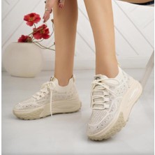 Bags Shoes Guja 24K305-4 Kadın Taşlı Sneaker Spor Ayakkabı