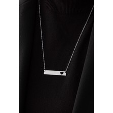By Florya Jewelry Çelik Kalpli Künye Kolye Kararmaz