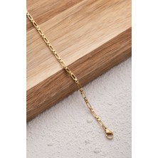 Byflorya Jewelry Çelik Dikdörtgen Kare Kolye Kutu Dikdörtgen Zincir Kolye 2mm Kararmaz