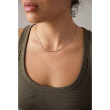 By Florya Jewelry Çelik Ataç Oval Halka Zincir Kolye Günlük Kullanıma Uygun Kararmaz Kablo Zincir Kolye 2 mm