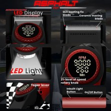 Vgr 001 Profesyonel  Berberler Için Karbon Çelik Bıçak Saç Kesme Makinesi 9000RPM, LED Ekran