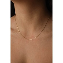 Byflorya Jewelry Çelik Ezme Zincir Kolye Dolama Model Unisex Kararmaz 1mm Günlük Kullanıma Uygun