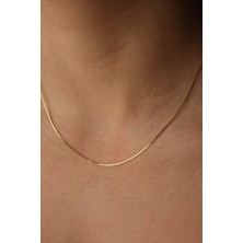 Byflorya Jewelry Çelik Ezme Zincir Kolye Dolama Model Unisex Kararmaz 1mm Günlük Kullanıma Uygun