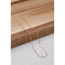 Byflorya Jewelry Çelik Ezme Zincir Kolye Dolama Model Unisex Kararmaz 1mm Günlük Kullanıma Uygun