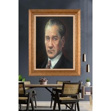 Altın Çerçeveli Paspartulu Atatürk Tablo  ZC379